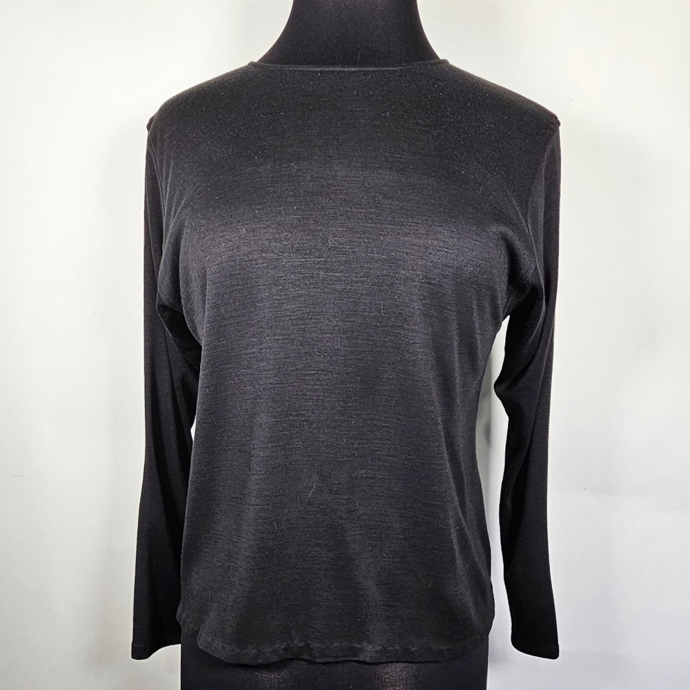 Vintage YSL wool blend dolman sleeve minimalist top S - Picture 3 of 7